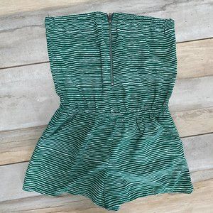 Jump Zip Front Strapless Romper